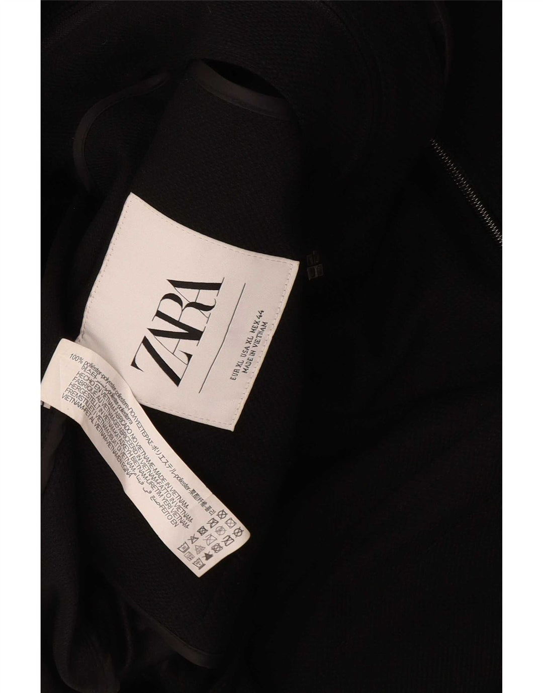 Мужская куртка Zara UK 42 XL, черный полиэстер