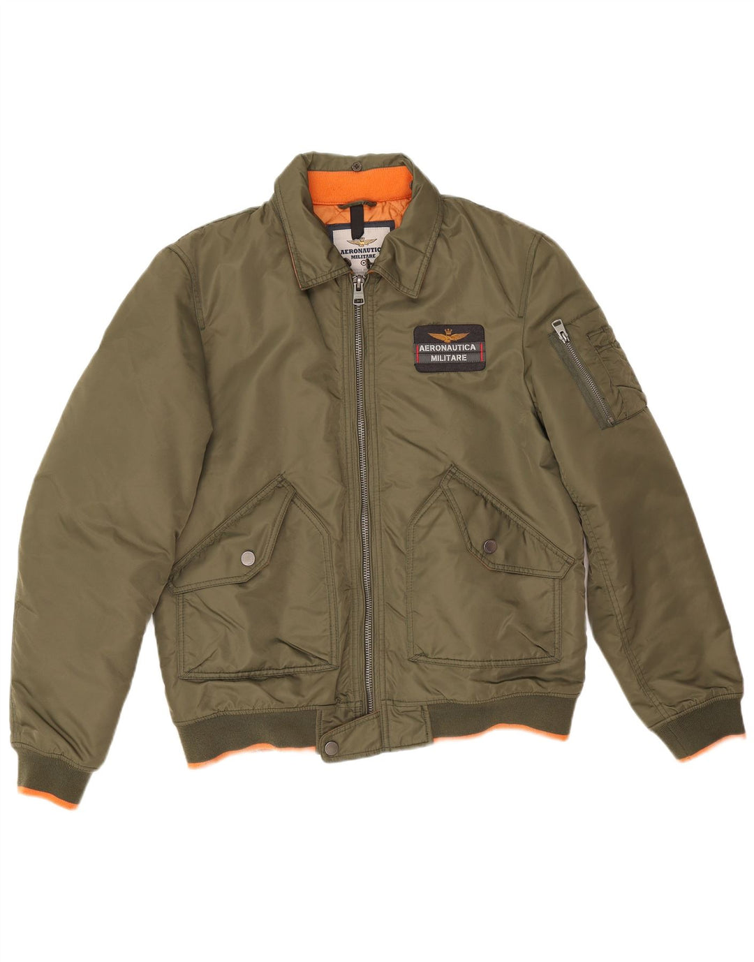 Мужская куртка-бомбер Aeronautica Militare IT 50, средний хаки, нейлон