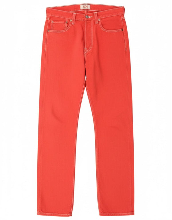 Женские прямые джинсы Levi's 501 W29 L32, красный хлопок