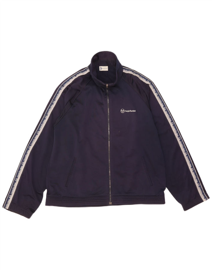 Мужская спортивная куртка с графическим рисунком Sergio Tacchini XL, темно-синяя