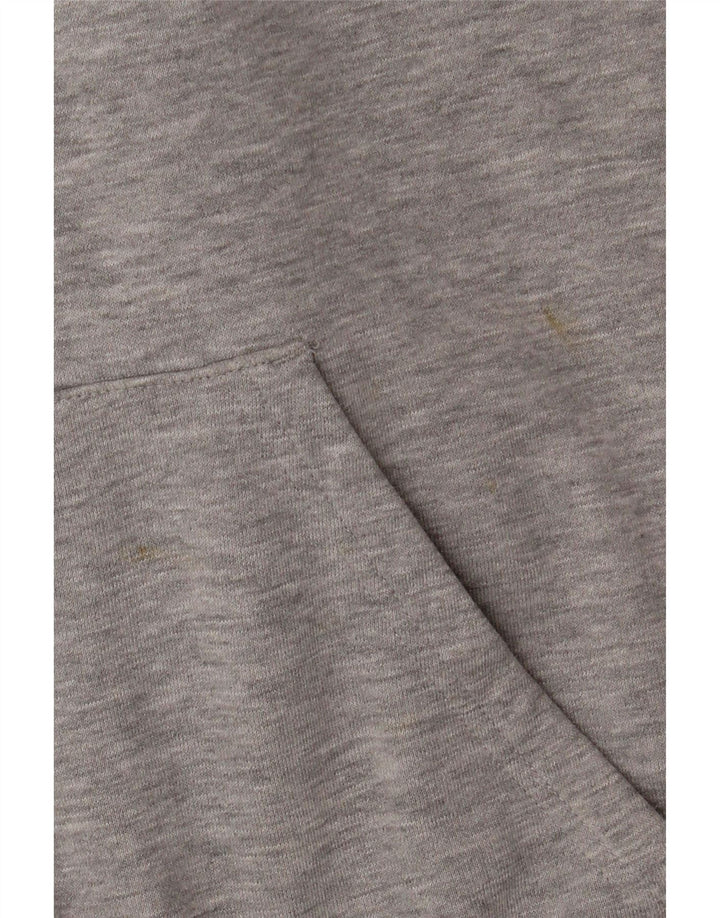 Мужской свитер с капюшоном на молнии Adidas, большой серый хлопок с крапинками