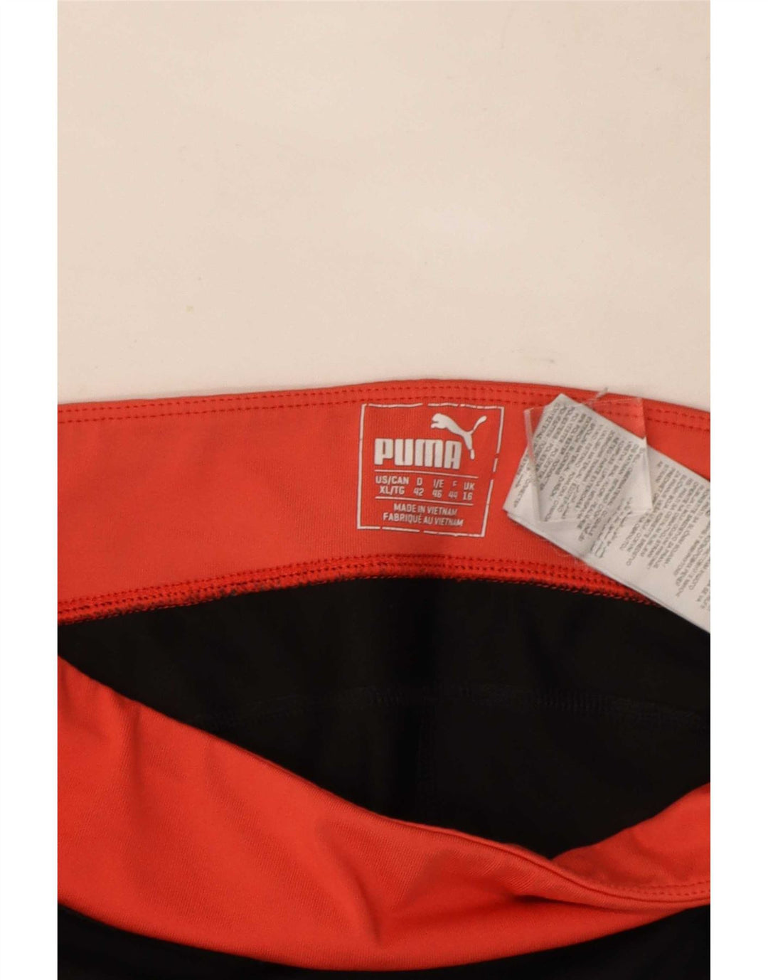 Женские леггинсы-капри Puma UK 16, большие черные полиэстер с цветными блоками