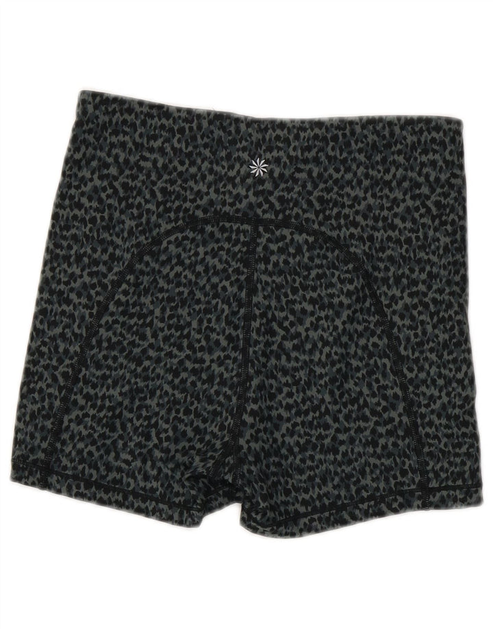 Женские спортивные шорты Athleta UK 8, маленькие серые, полиэстер с животным принтом