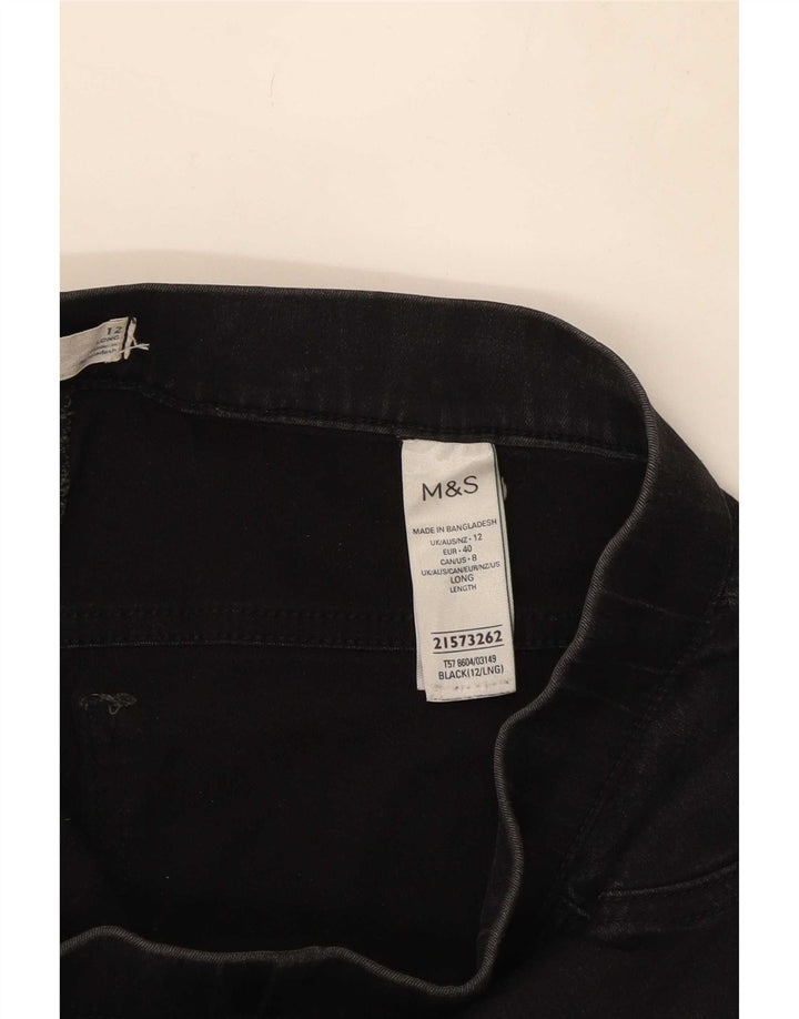 Женские джинсы джеггинсы Marks & Spencer UK 12, средние W30 L29, черные, хлопковые