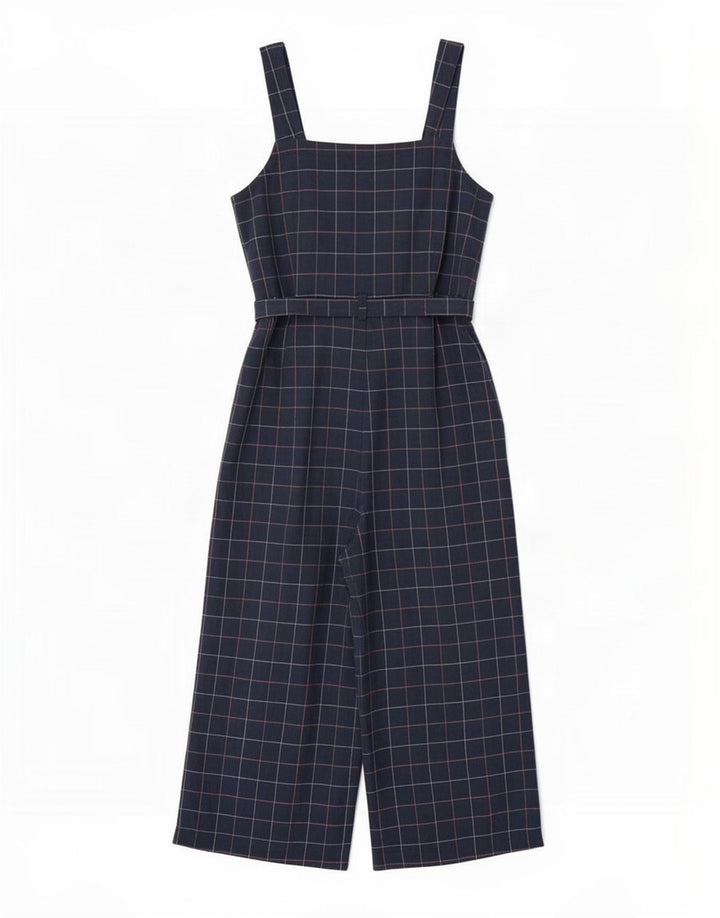 Женский комбинезон для миниатюрных размеров Seasalt Cornwall, Великобритания 12, средний темно-синий клетчатый хлопок