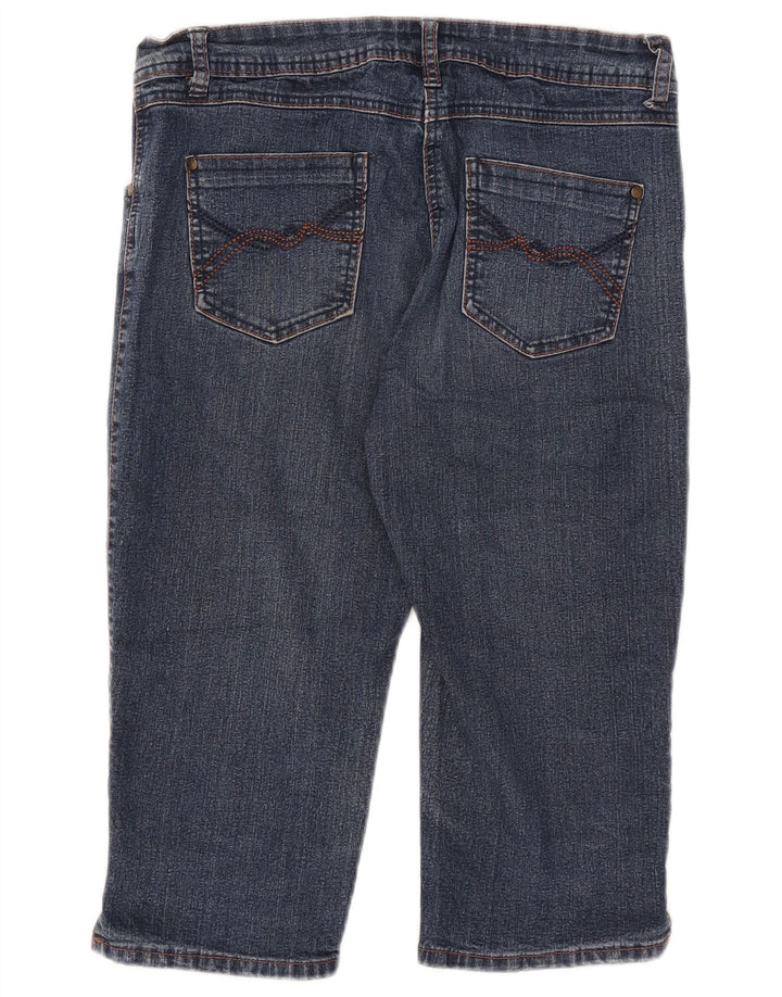 Женские джинсовые шорты-бермуды M&Co UK 12, средние W32, синие, хлопок