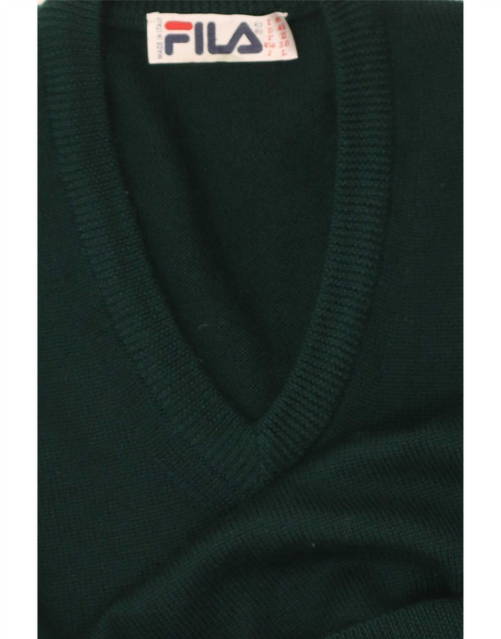 Fila Мужской джемпер стандартного кроя с V-образным вырезом IT 48 Средний Зеленый