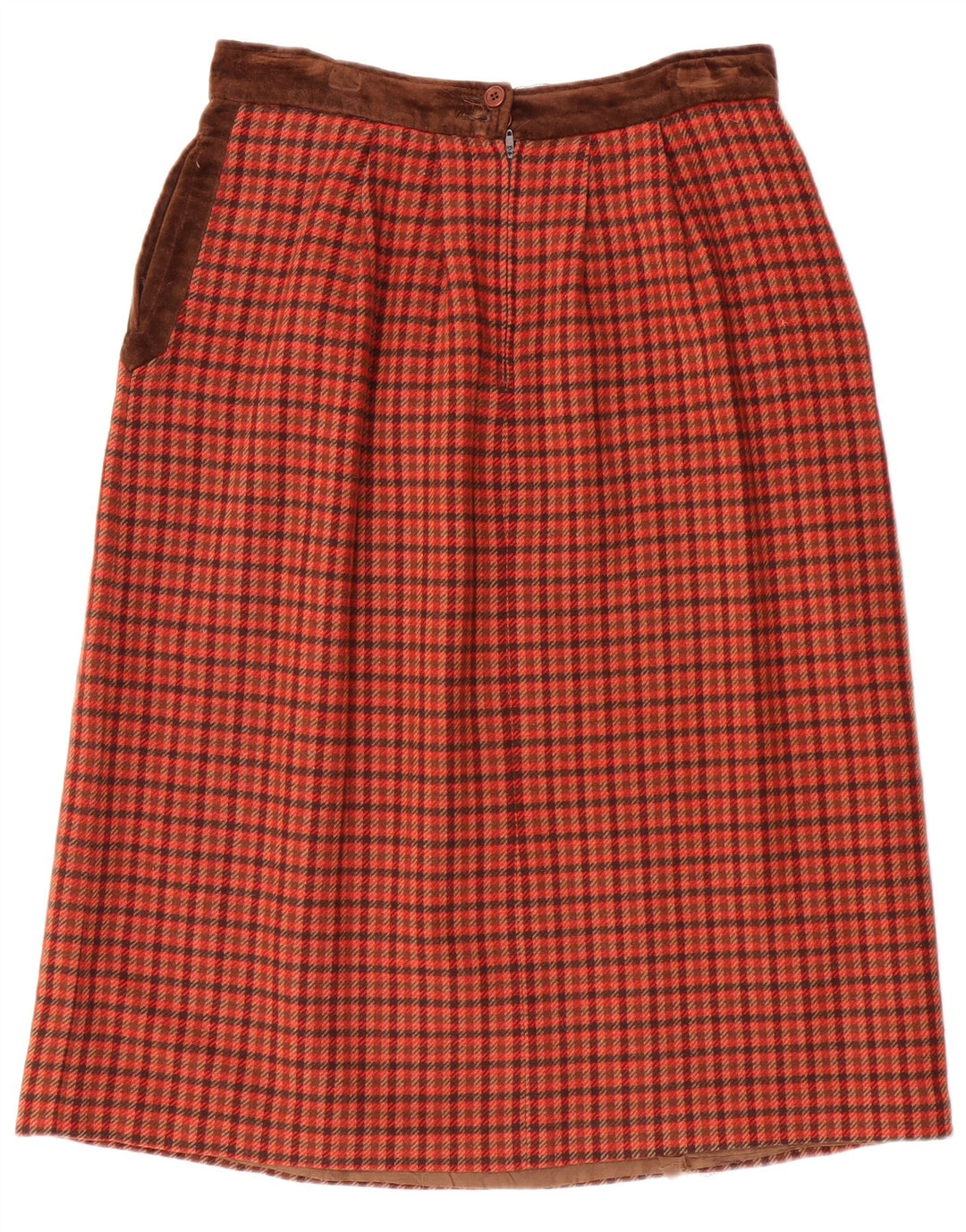 VALENTINO Женская юбка-трапеция Miss V W30, средний красный, шерсть с узором «гусиные лапки»