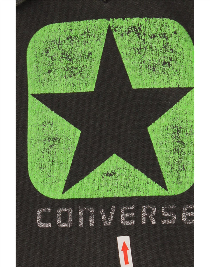 Мужской джемпер с капюшоном Converse серого цвета, хлопковый