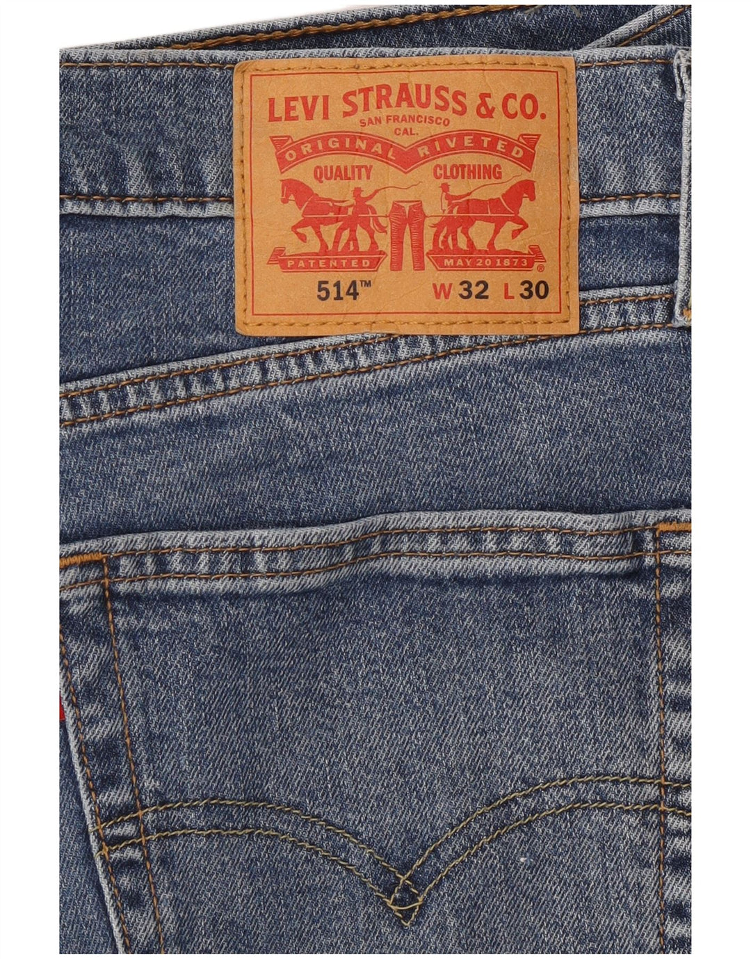 Мужские прямые джинсы Levi's 514 W32 L30 синие, хлопок