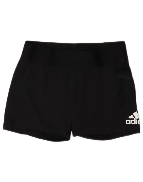 Женские спортивные шорты Adidas с графическим рисунком UK 12, средний черный полиэстер