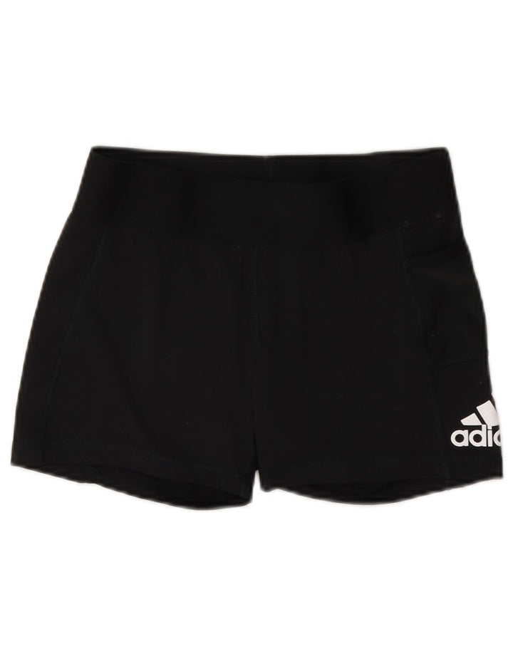 Женские спортивные шорты Adidas с графическим рисунком UK 12, средний черный полиэстер