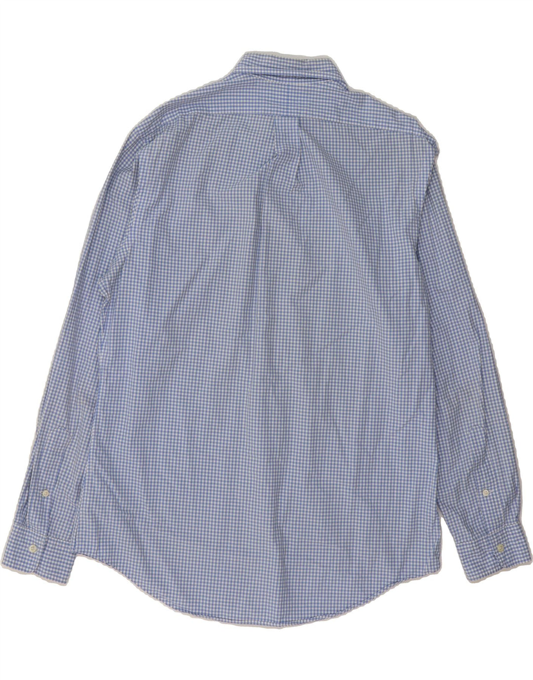 RALPH LAUREN Mens Custom Fit Shirt Large Blue Gingham Cotton Vintage Ralph Lauren and Second-Hand Ralph Lauren from Messina Hembry 