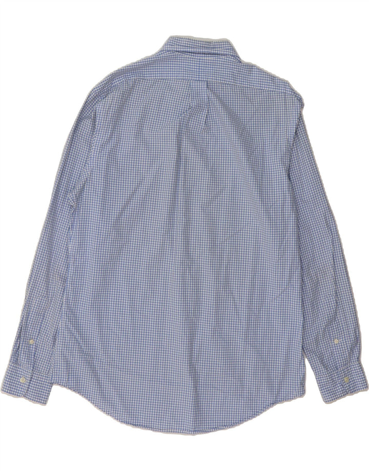 RALPH LAUREN Mens Custom Fit Shirt Large Blue Gingham Cotton Vintage Ralph Lauren and Second-Hand Ralph Lauren from Messina Hembry 