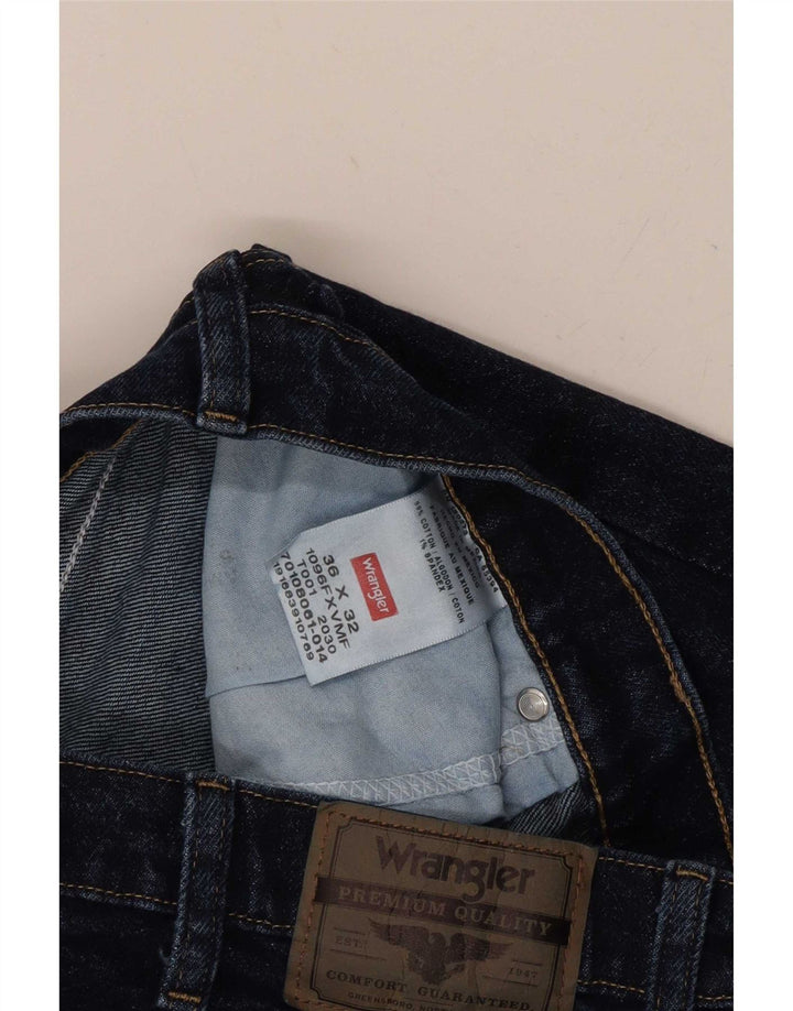 Мужские прямые джинсы Wrangler W36 L32 темно-синие, хлопок