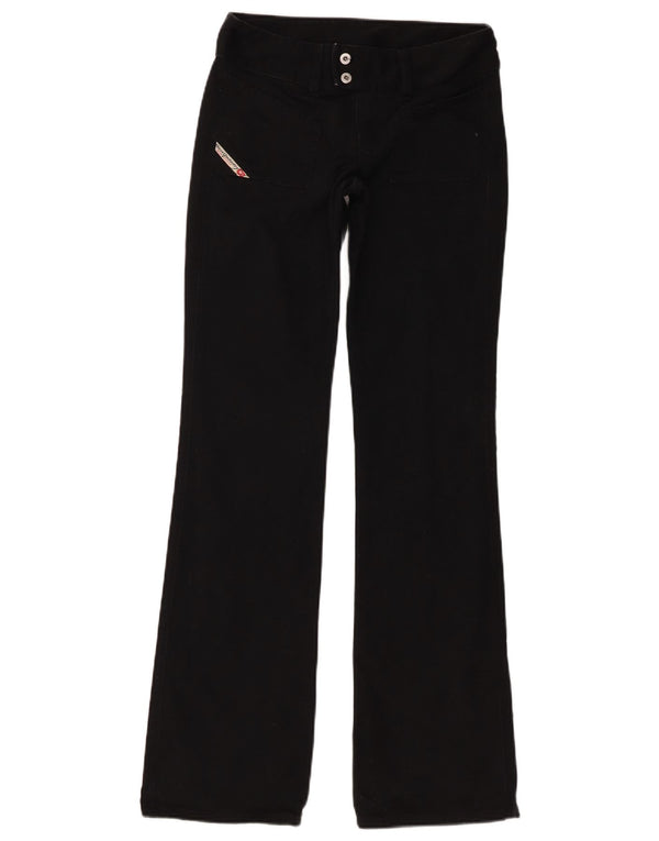 Женские повседневные брюки Diesel Bootcut W25 L32, черный хлопок