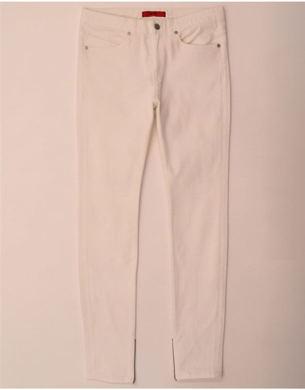 Женские узкие джинсы Hugo Boss W28 L32, белый хлопок