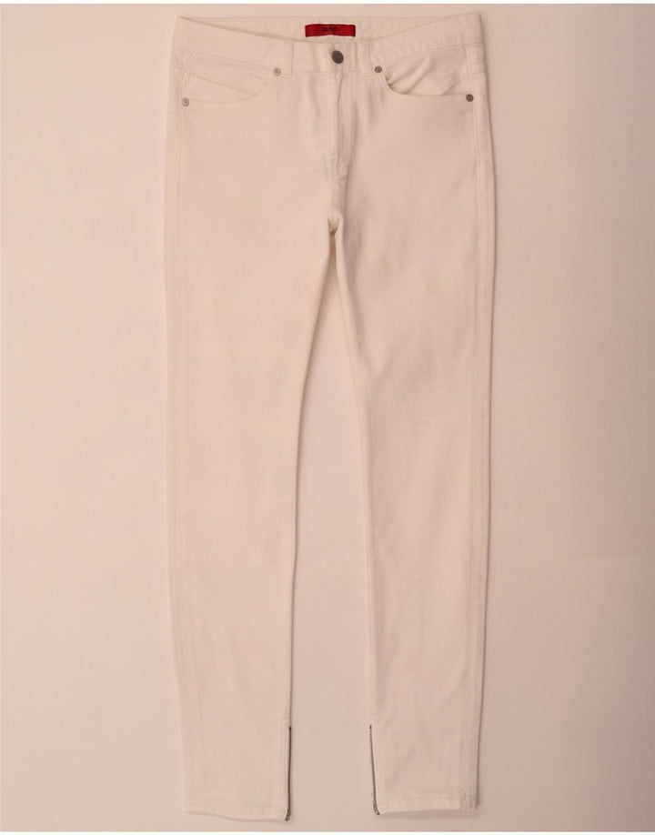 Женские узкие джинсы Hugo Boss W28 L32, белый хлопок