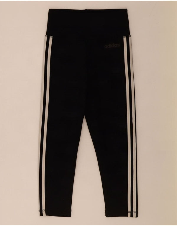 Женские леггинсы-капри Adidas Climalite UK 4/6 XS, черный полиэстер