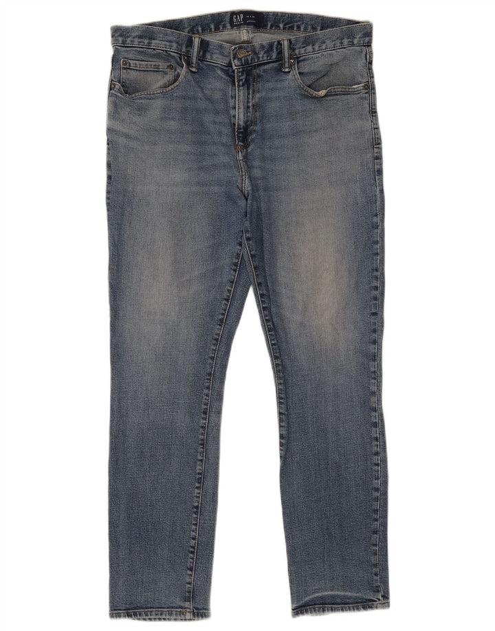 Мужские джинсы скинни Gap W34 L30 синие, хлопок