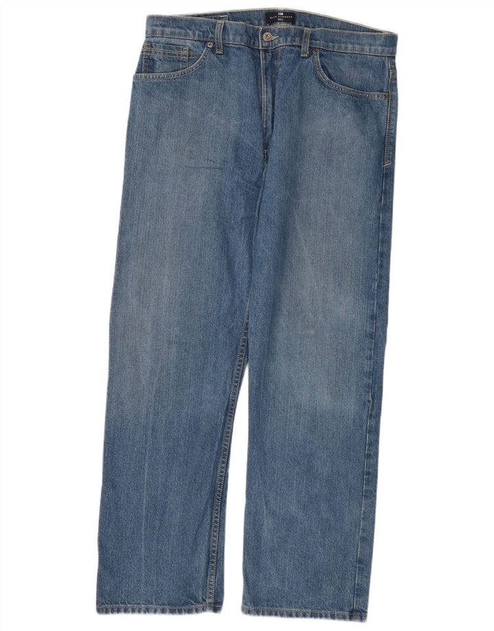 Мужские прямые джинсы MARKS & SPENCER Blue Harbour W36 L29, синий хлопок