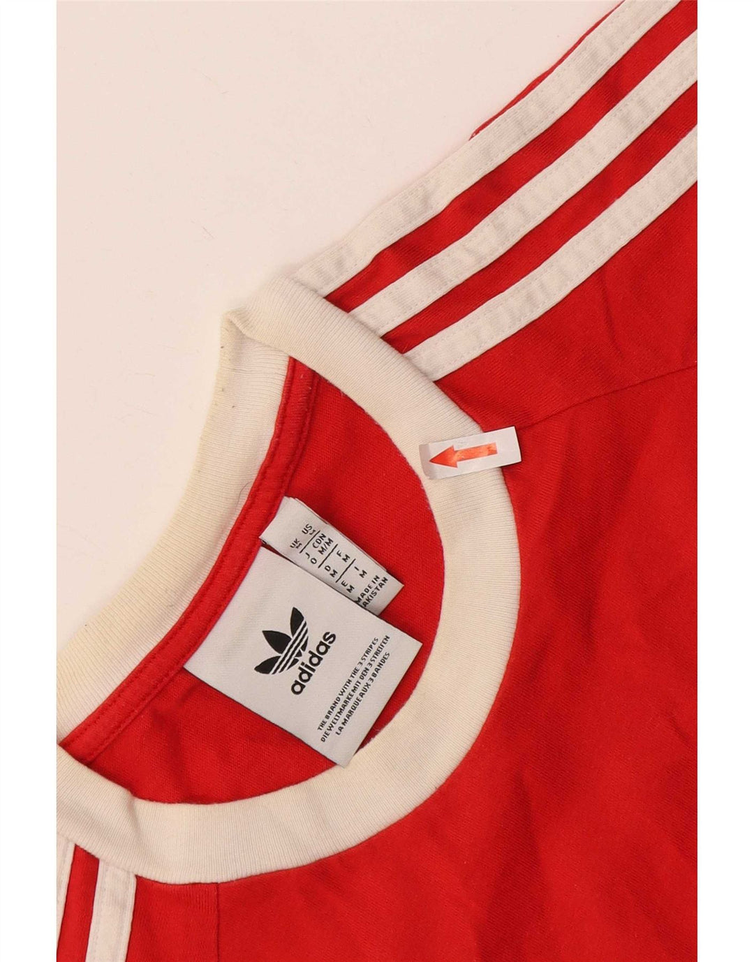 Мужская футболка Adidas Top среднего красного цвета из хлопка