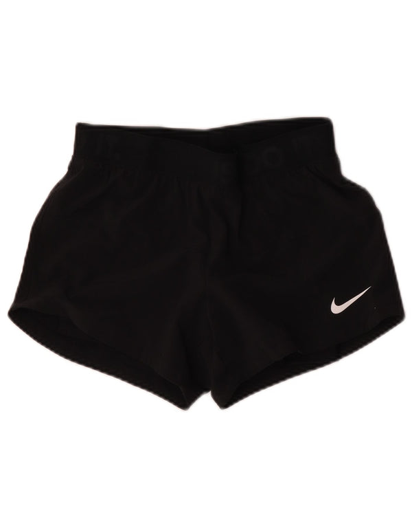 Женские спортивные шорты Nike Dri Fit с графикой UK 6 XS, черный полиэстер