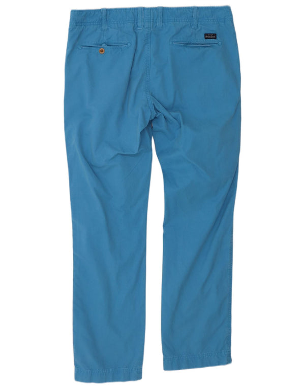 Мужские тонкие брюки-чиносы GANT Soho с низкой талией W36 L32, синий хлопок