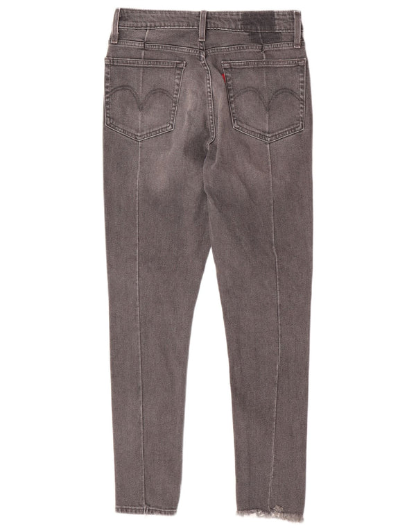 Женские джинсы скинни Levi's 721 с высокой посадкой W29 L30 Серые хлопковые