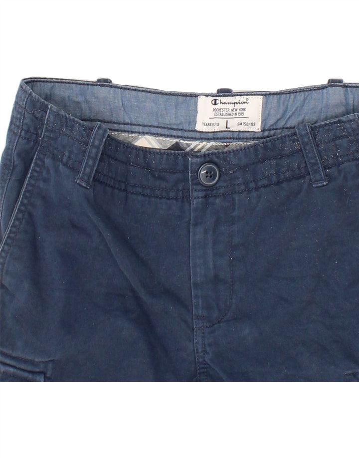 CHAMPION Boys Cargo Shorts 11-12 Years Large W30 Blue Cotton Vintage Champion and Second-Hand Champion from Messina Hembry 