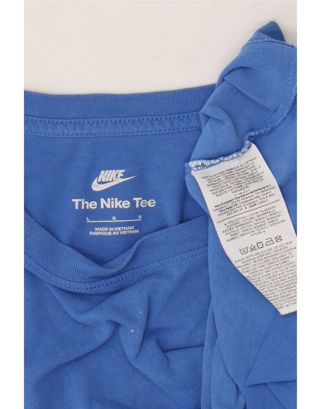 Мужская футболка Nike, большой синий хлопок
