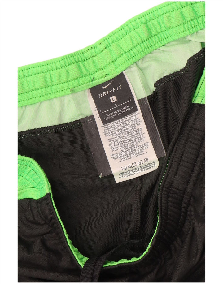 Мужские спортивные брюки Nike Dri Fit, большие серые брюки из полиэстера с цветными блоками