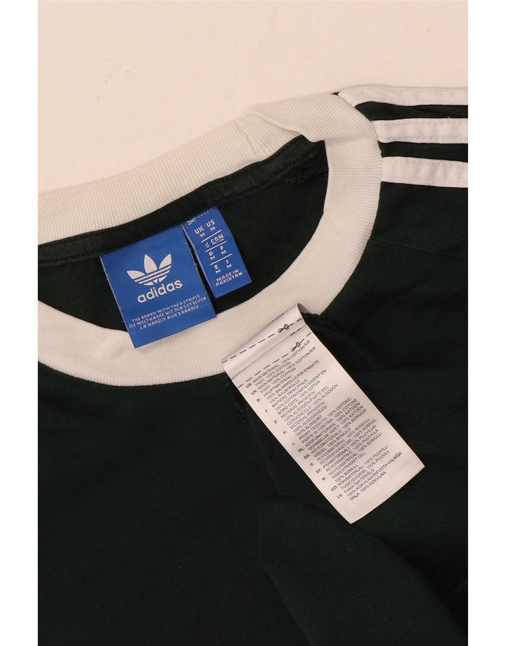 Adidas Мужская футболка с рисунком Топ среднего зеленого цвета из хлопка