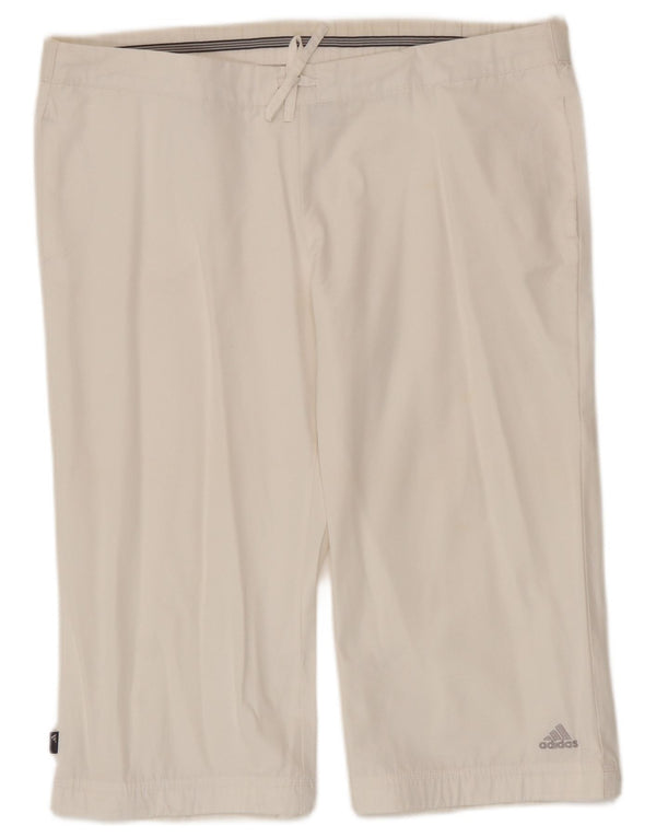 Женские шорты-бермуды Adidas UK 14, большие W36, белый хлопок