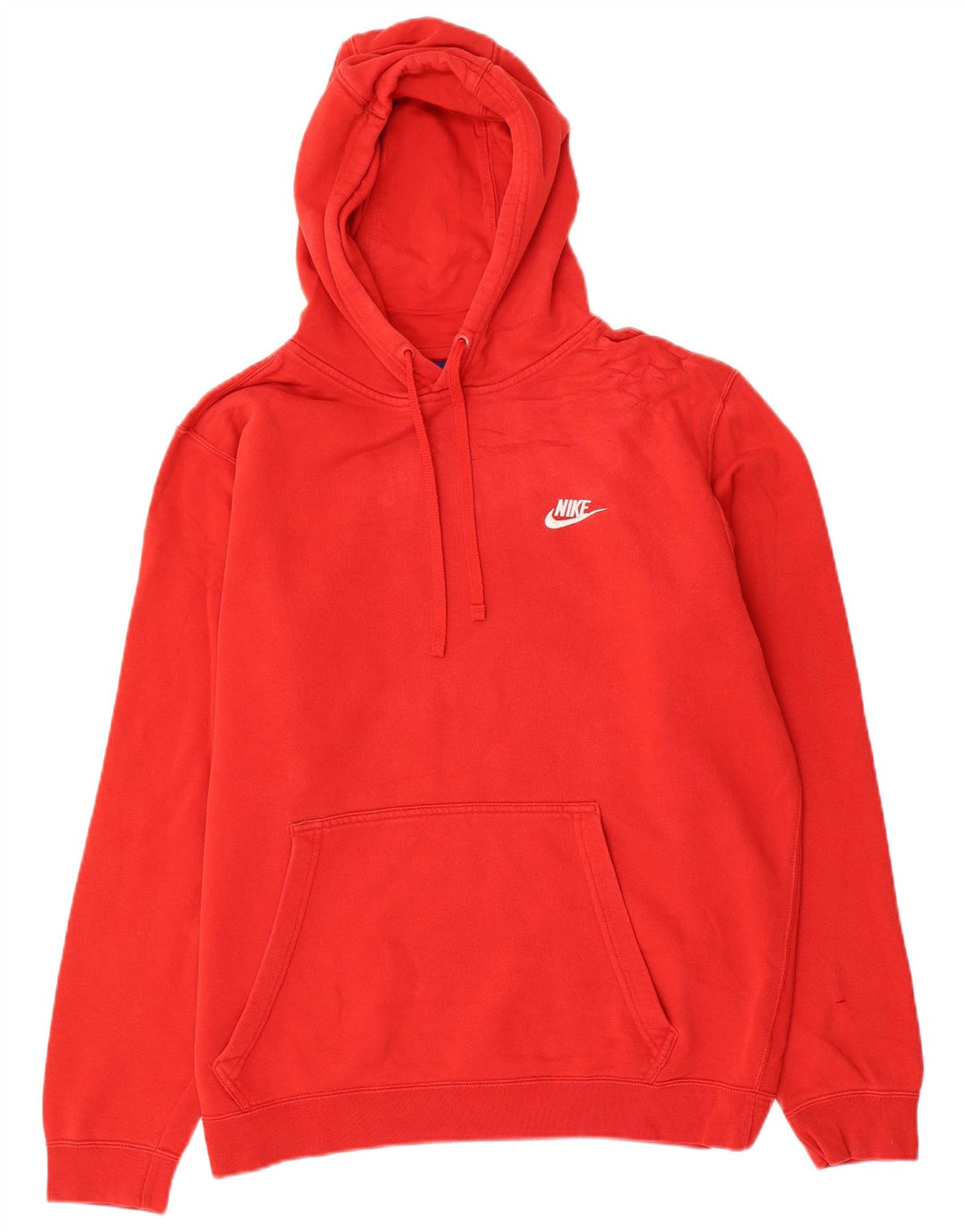 Мужской джемпер с капюшоном Nike, большой красный, хлопковый