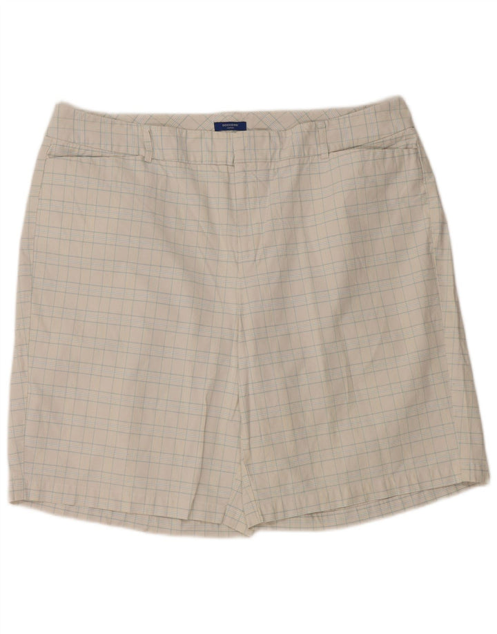 Женские шорты-бермуды Dockers W38 XL Off White в клетку