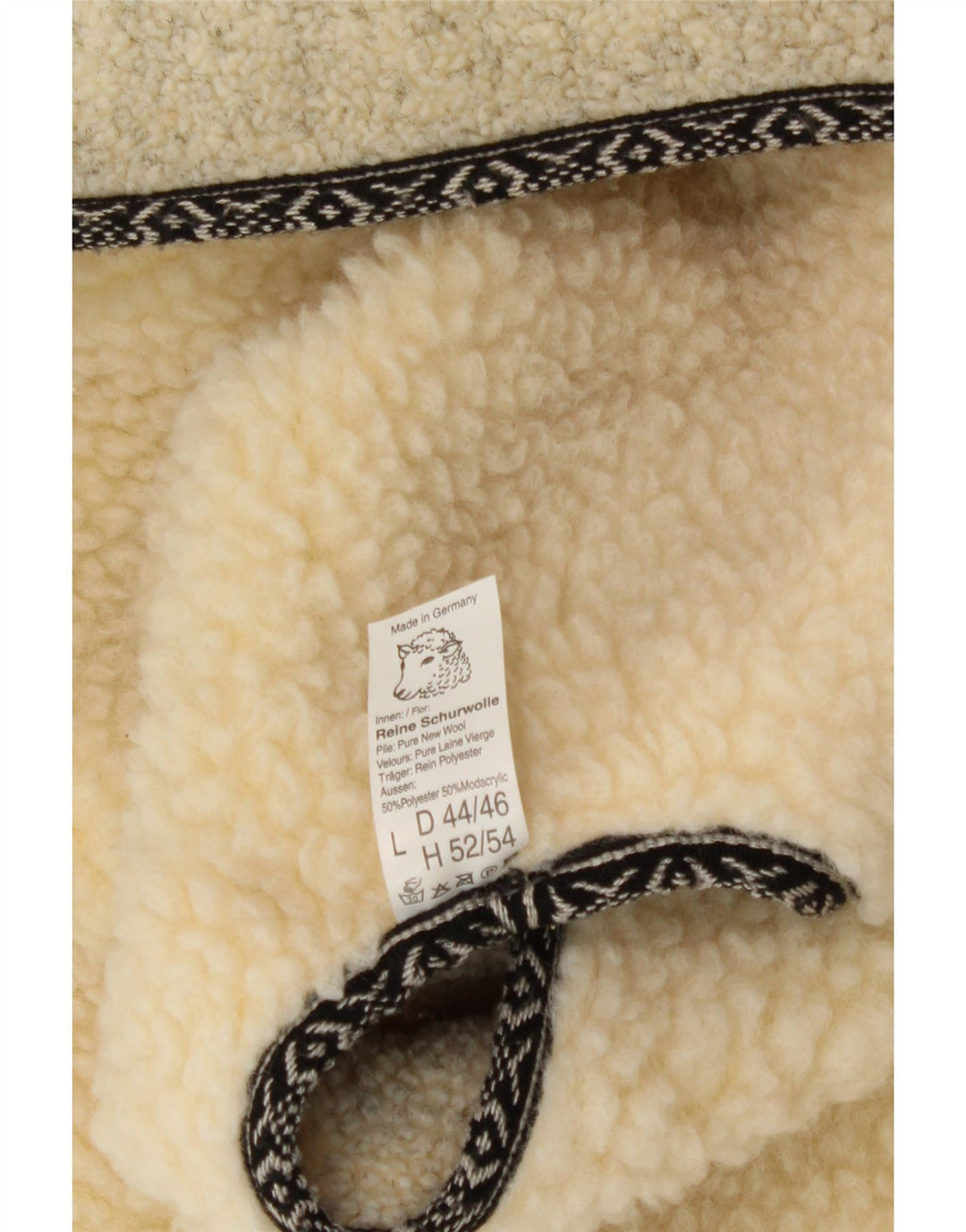 Мужской жилет из шерпы VINTAGE IT 52/54 XL, бежевый, новая шерсть