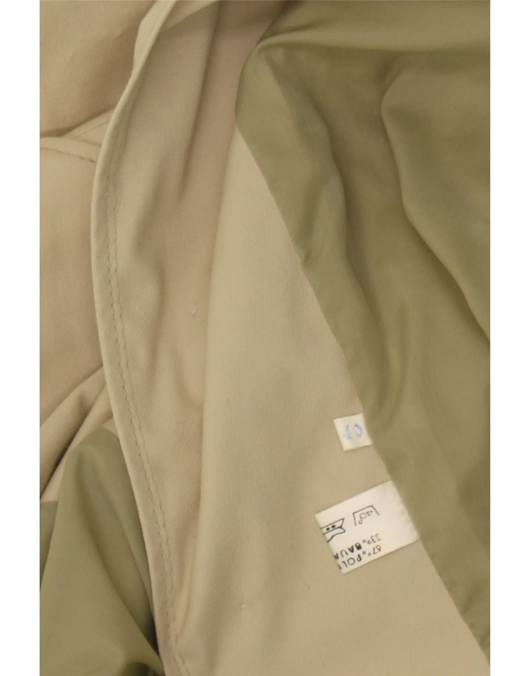 VINTAGE Womens Overcoat IT 40 Small Beige Polyester Vintage Vintage and Second-Hand Vintage from Messina Hembry 