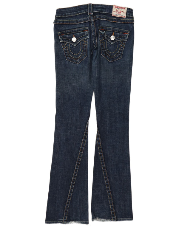Женские расклешенные джинсы с низкой талией True Religion W25 L31, синий хлопок