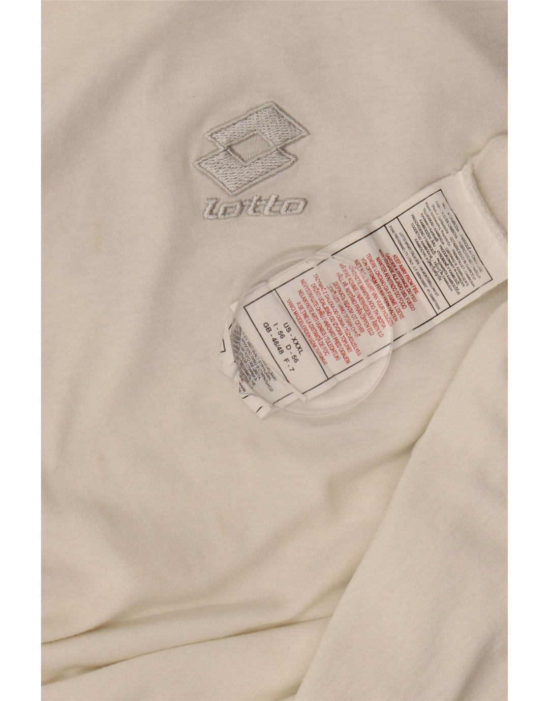 Мужская футболка LOTTO Top UK 46/46 3XL Белый Хлопок с цветными блоками