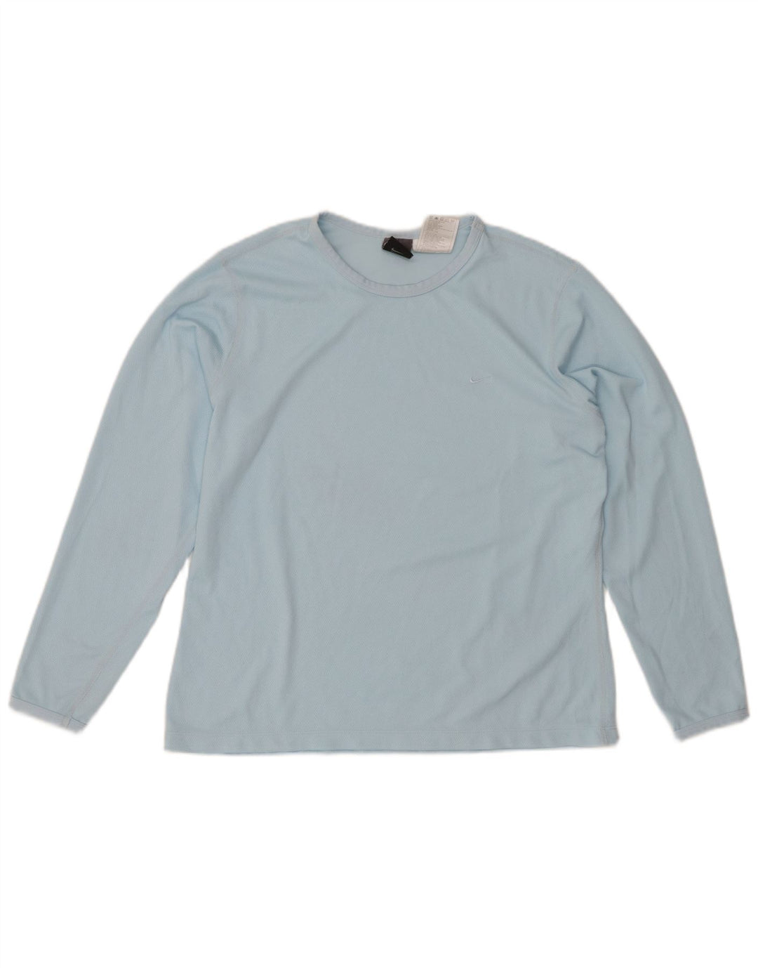Женский топ NIKE Dri Fit с длинным рукавом, большой синий полиэстер, США 12/14