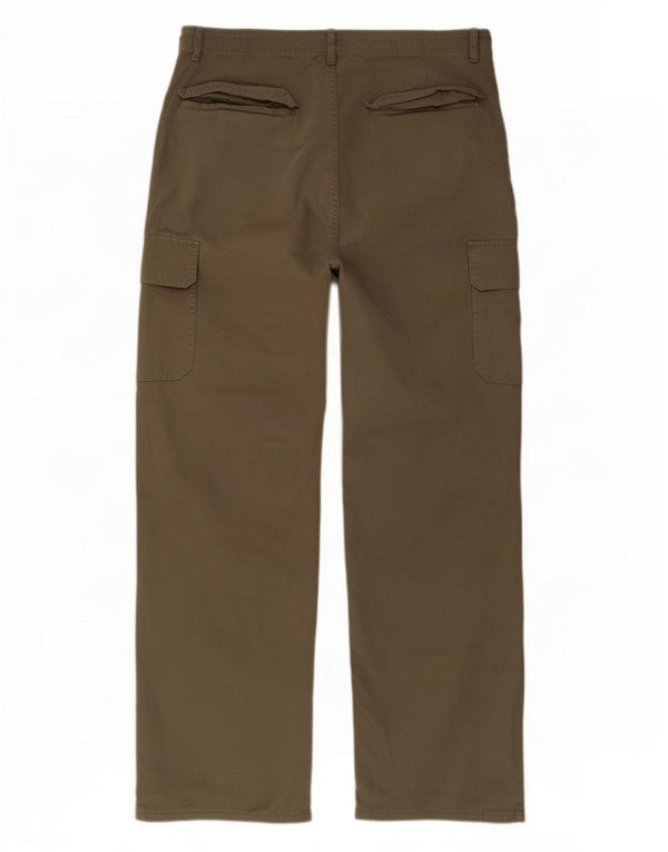 Женские прямые брюки карго Zara EU 40 Medium W30 L30 Хаки, хлопок