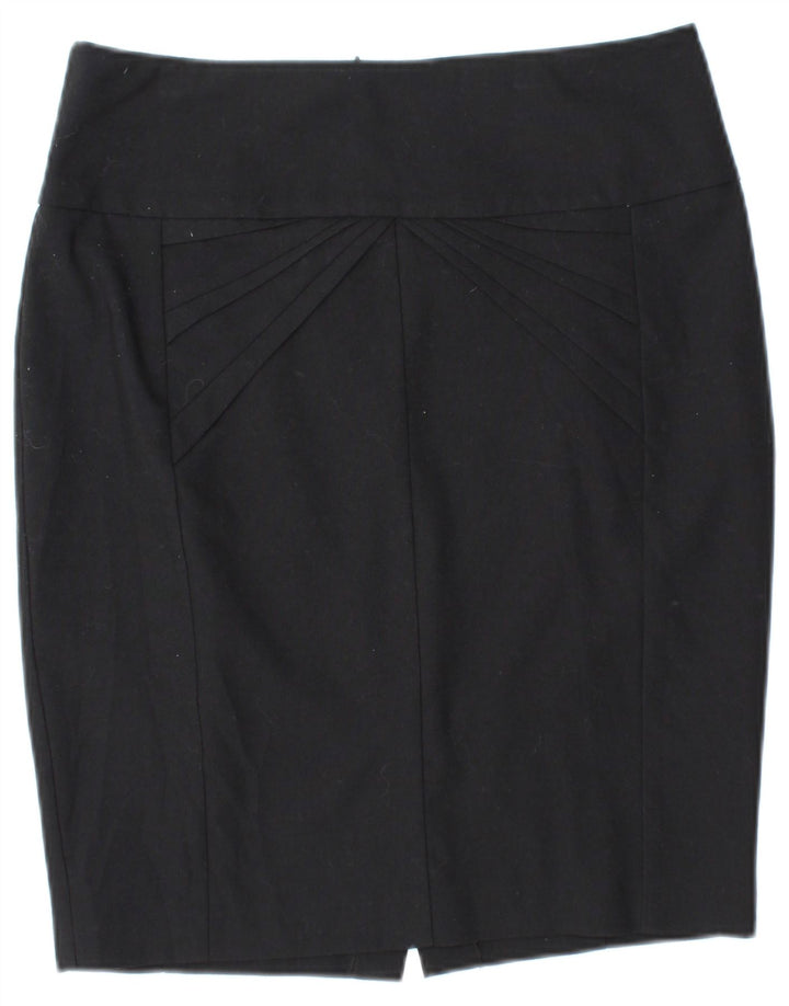 ZARA Womens High Waist Pencil Skirt Large W30  Black Polyester