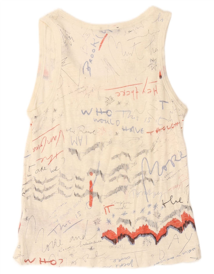 Женский жилет с рисунком ZARA UK 14, средний цвет, белый лен