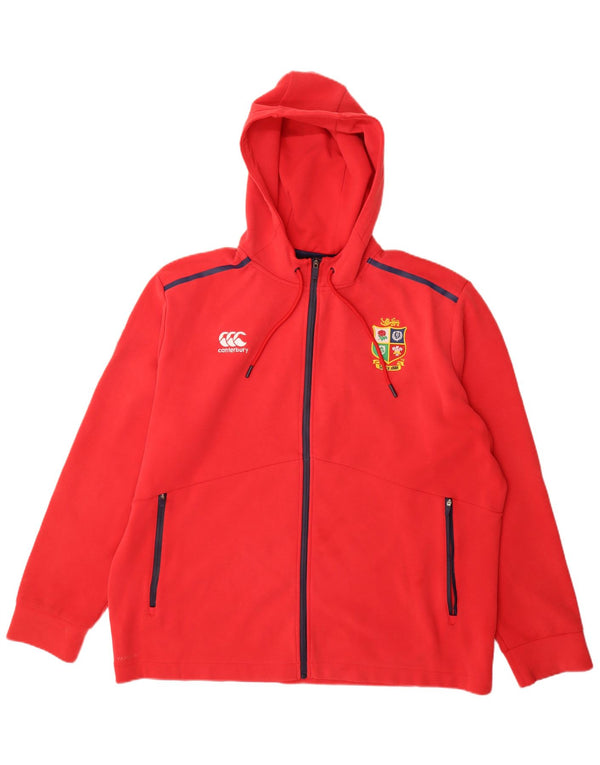 Мужской свитер с капюшоном на молнии Canterbury 3XL, красный хлопок