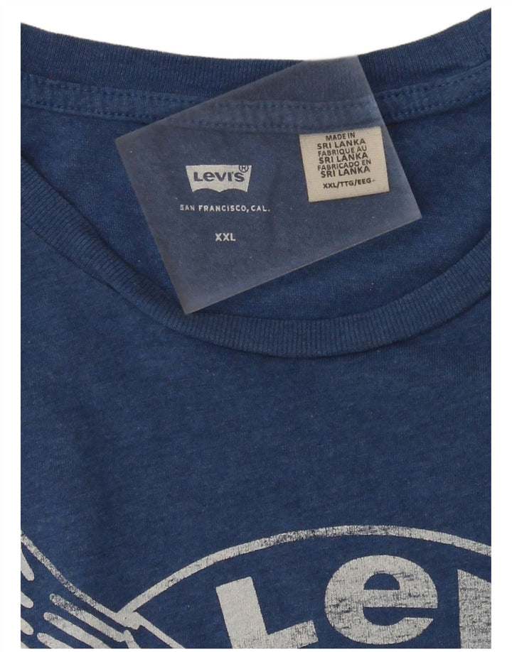 Мужская футболка с рисунком Levi's Top 2XL Синяя