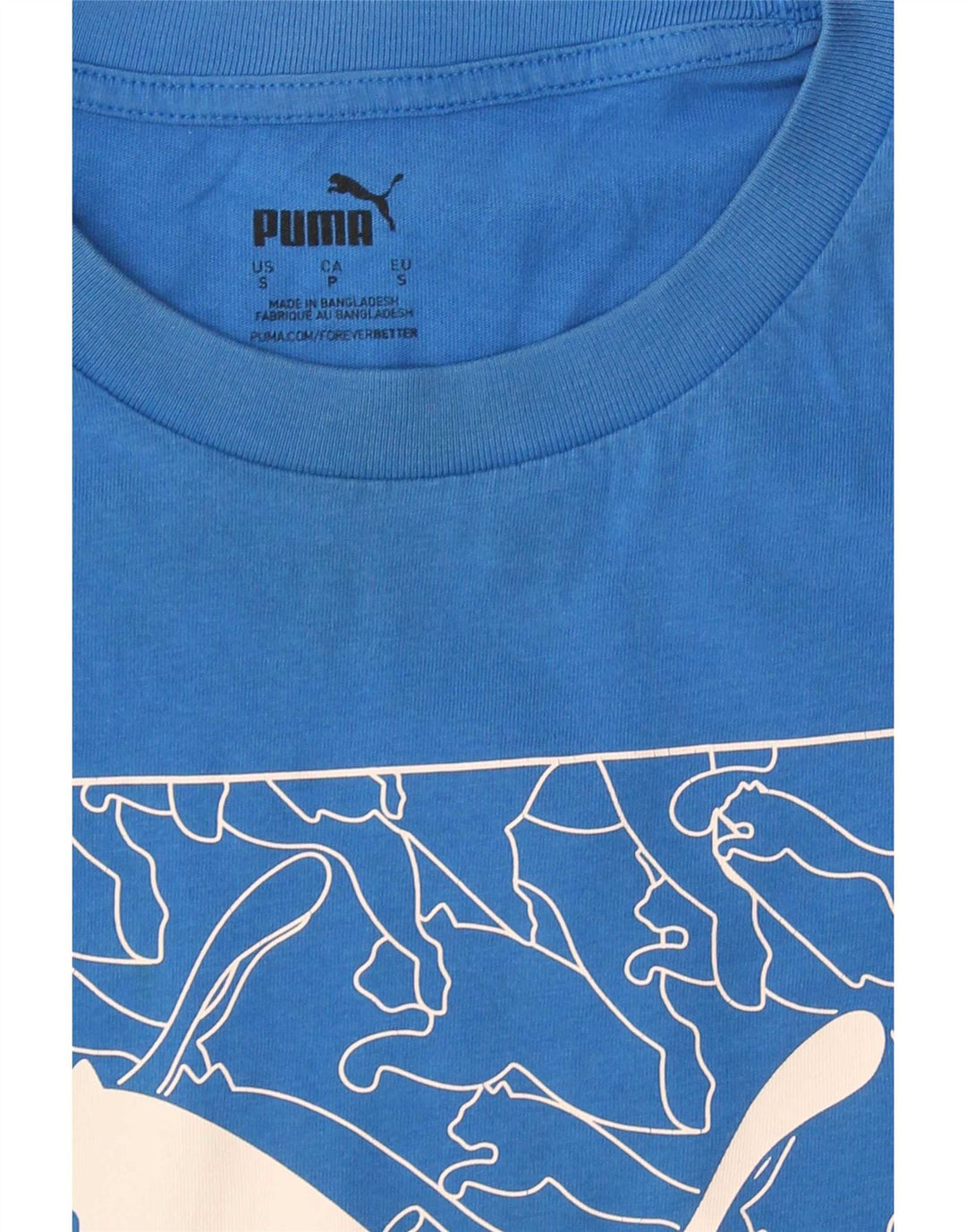 Мужская футболка с рисунком Puma, маленькая синяя