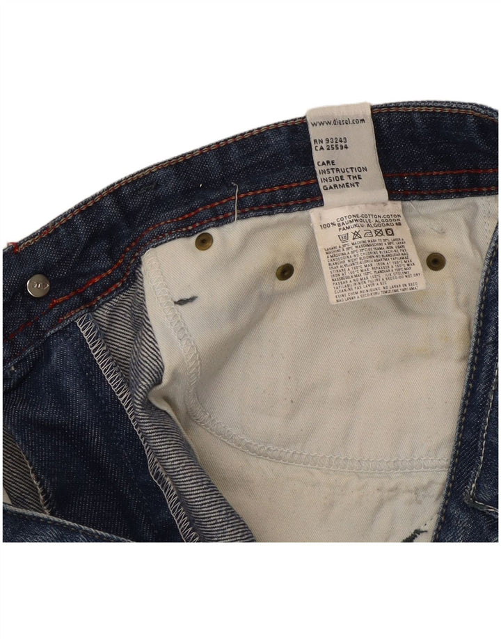 Женские потертые джинсы Diesel Bootcut W27 L34, синий хлопок