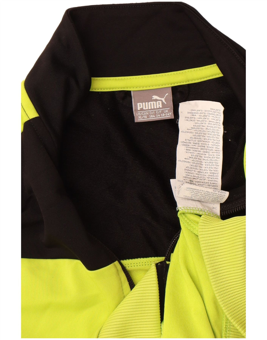 Спортивный костюм Puma для мальчиков, верхняя куртка 13–14 лет, желтый полиэстер с цветными блоками