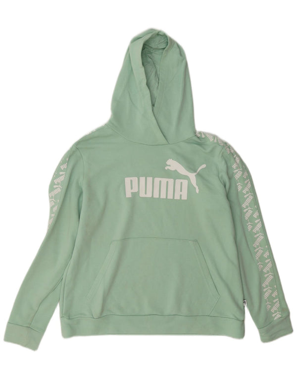 Женский джемпер с капюшоном Puma UK 18 XL, зеленый хлопок